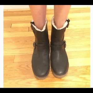 Madewell Casey Moto Shearling Boots